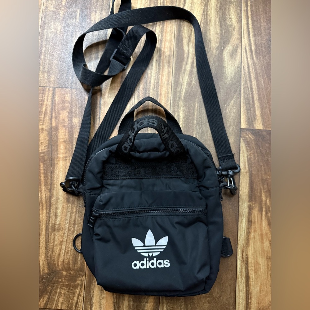 Adidas Black Belt Bag Sporty Design